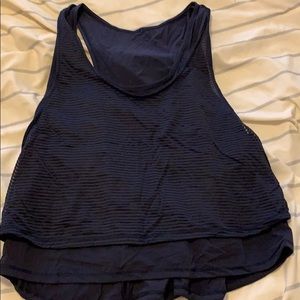 Cropped layered Lululemon tank